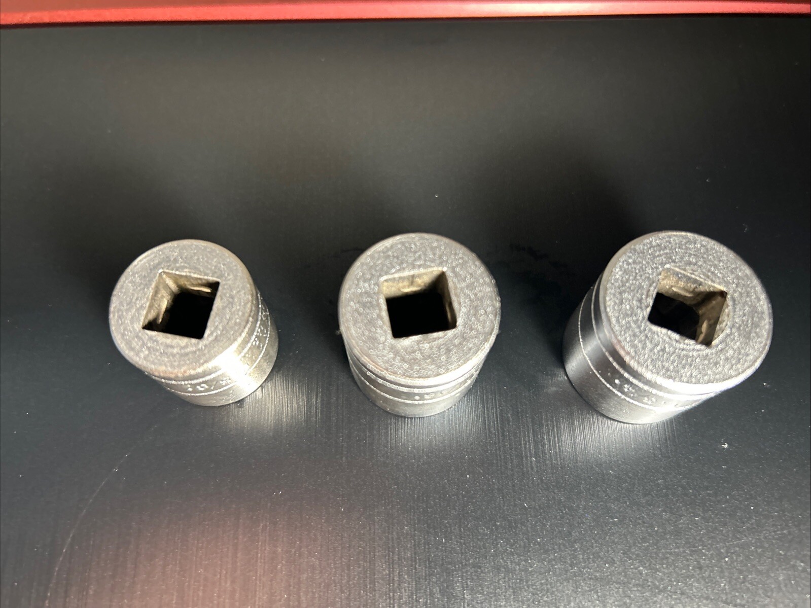 SK Wayne 5/8, 11/16, 3/4 Vintage Sockets. 3/8s Drive 12 Point 3 Item Lot