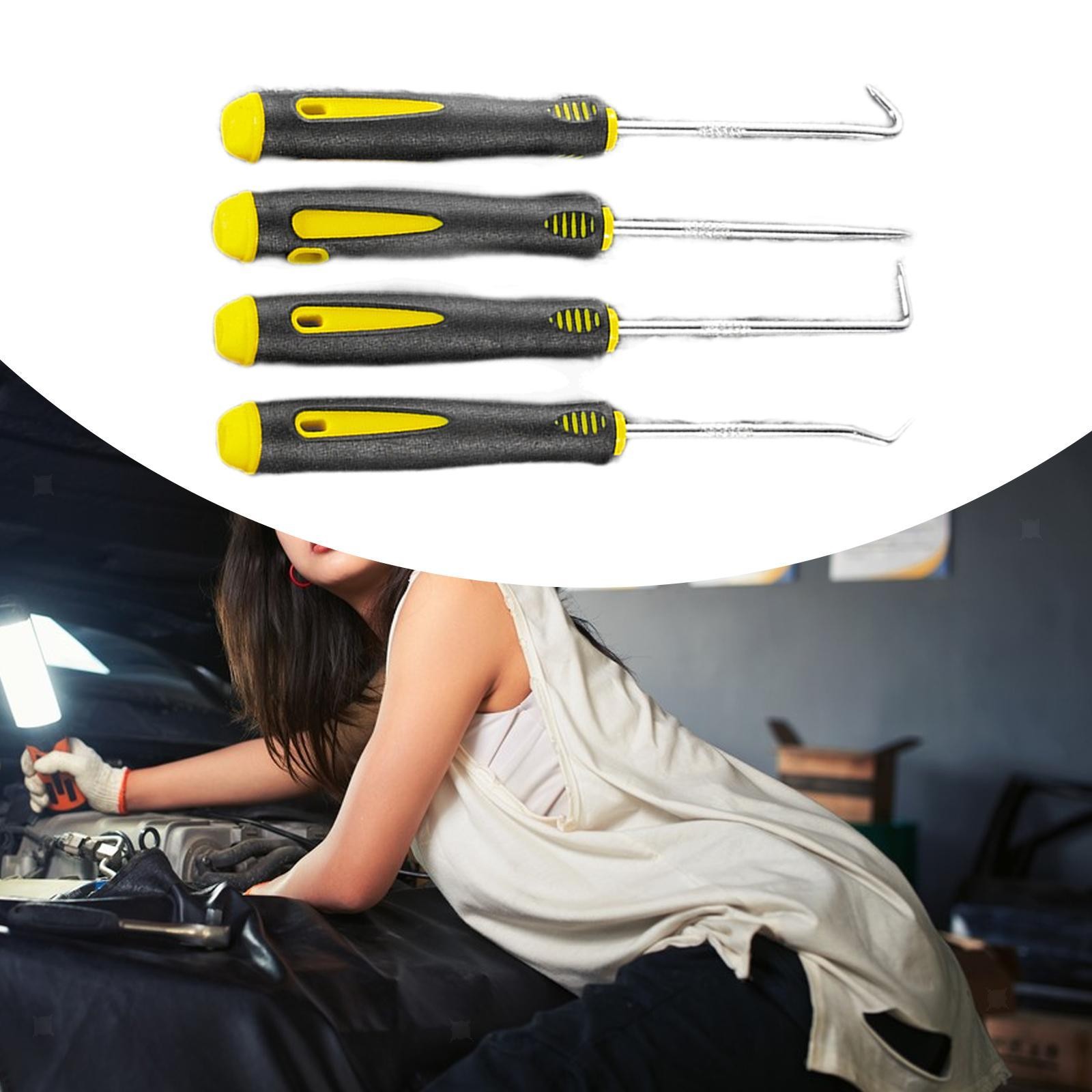 4x Universal Auto O Ring Seal Pick Hooks Gasket Puller Sturdy Precision for