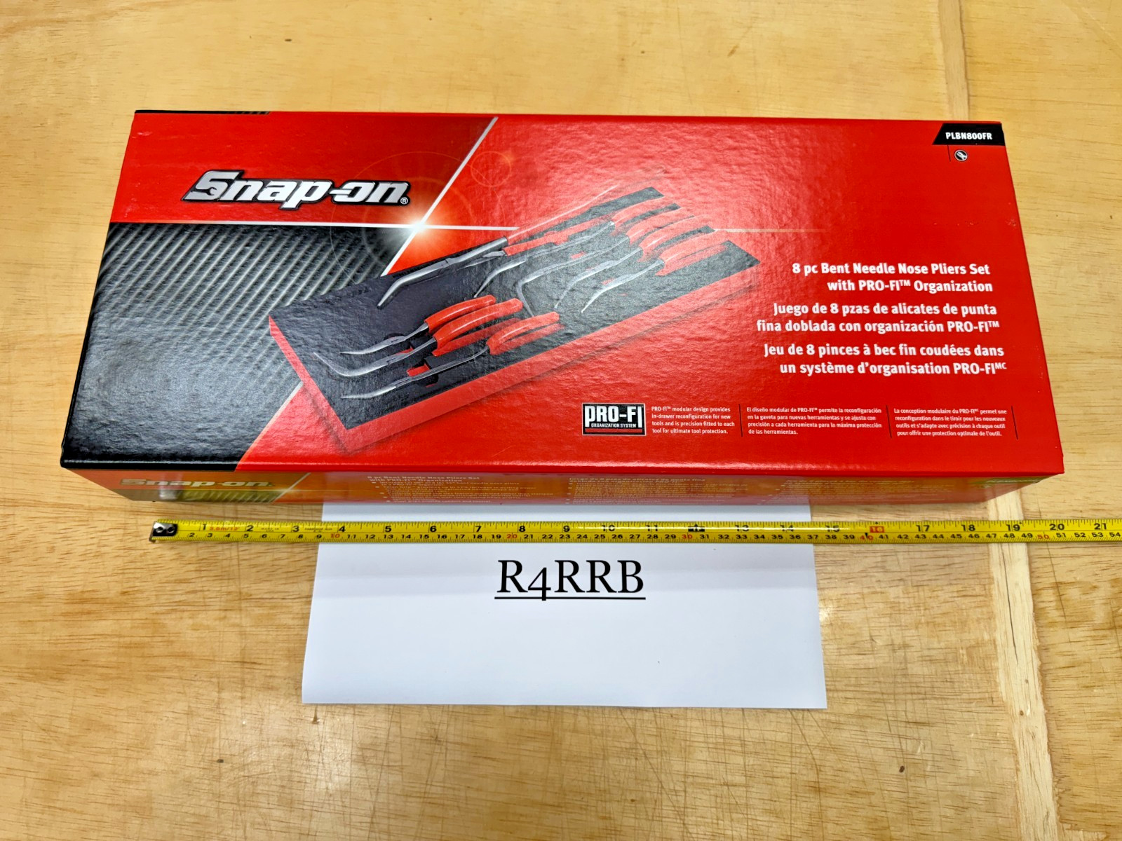 Snap-on Tools USA NEW RED 8pc Master Bent Needle Nose Pliers Foam Set PLBN800FR