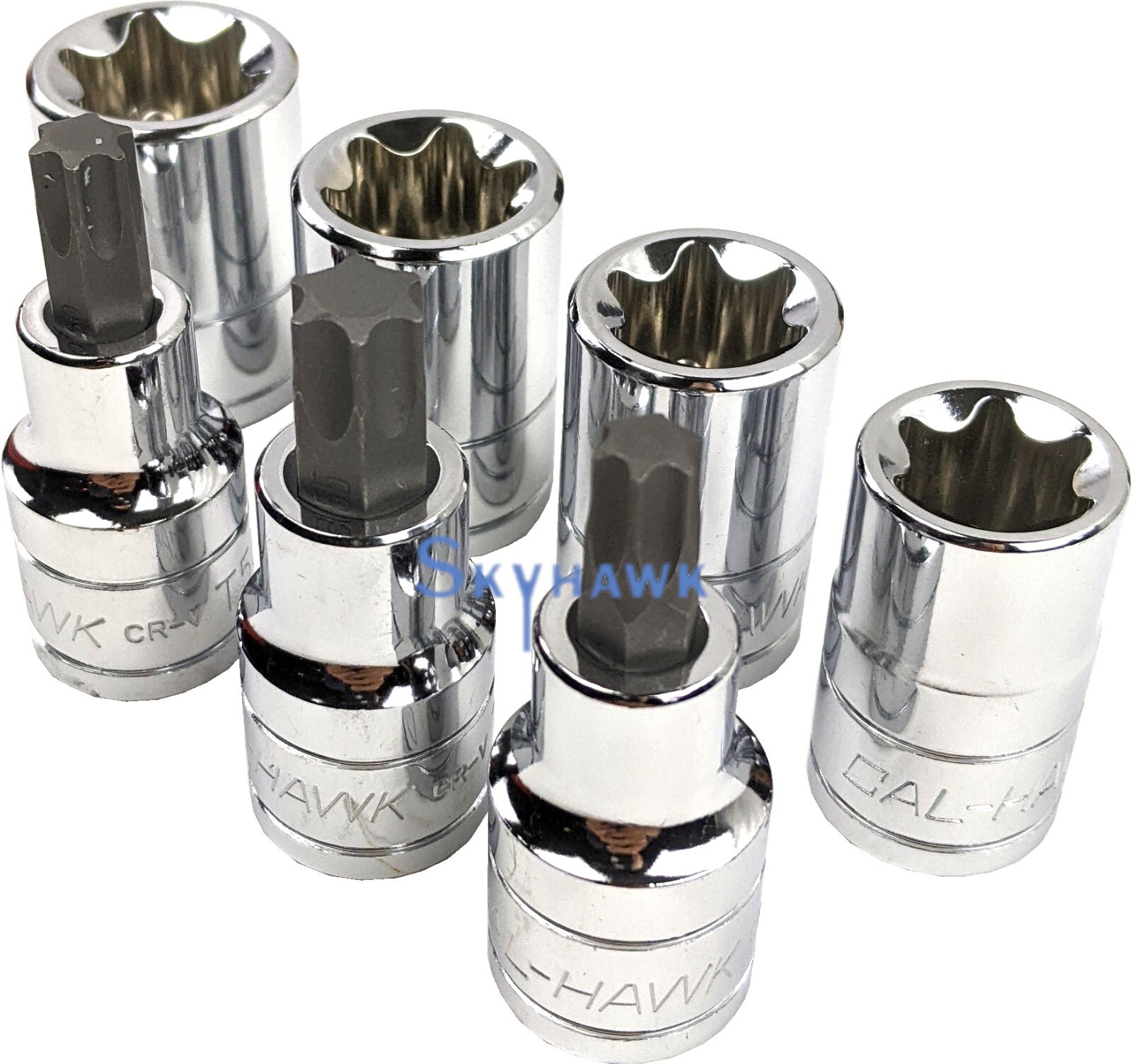 32pc 1/4″, 3/8″ & 1/2″ DR E-TORX STAR SOCKET SET & BIT MALE FEMALE E & T SOCKET