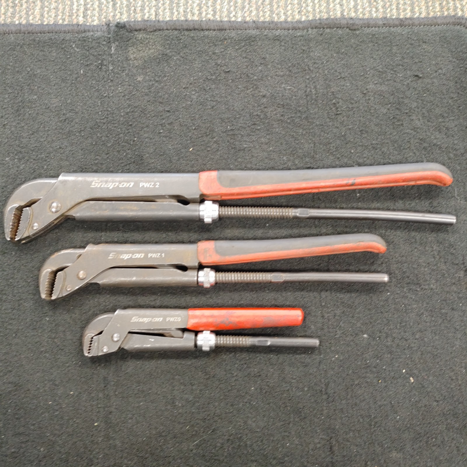 Snap-on Tools RED 3-Piece Quick Adjust Plier Wrench Foam Set PWZ300FR