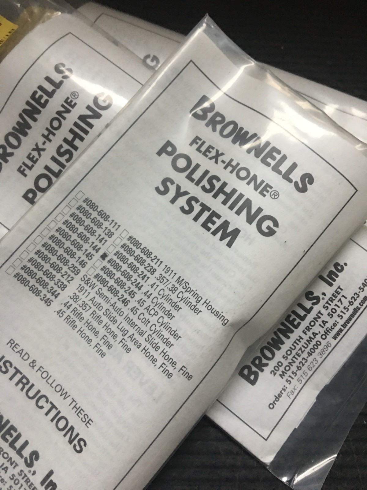 Brownells Fine Polishing Course for 0.44 /0.38/0.357 Caliber Revolver Cylinders.