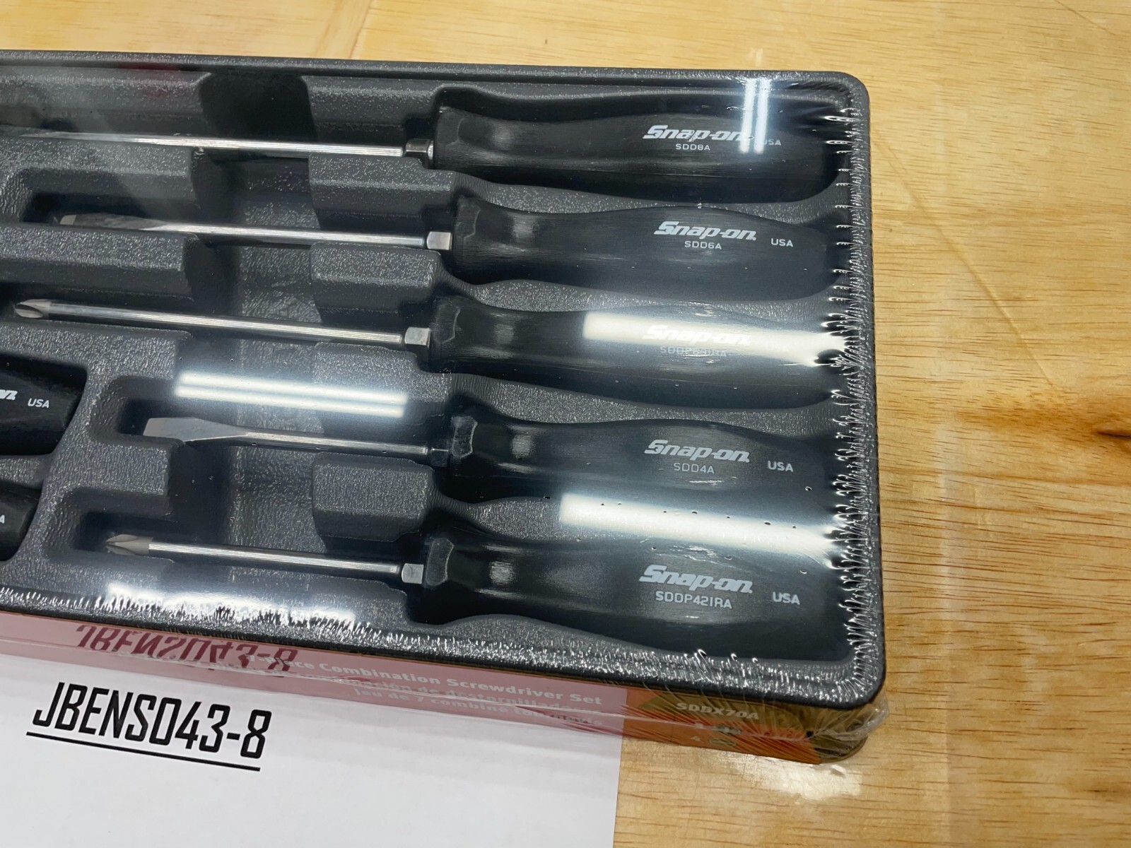 Snap-on Tools USA NEW 7pc BLACK Hard Grip Combination Screwdriver Set SDDX70A
