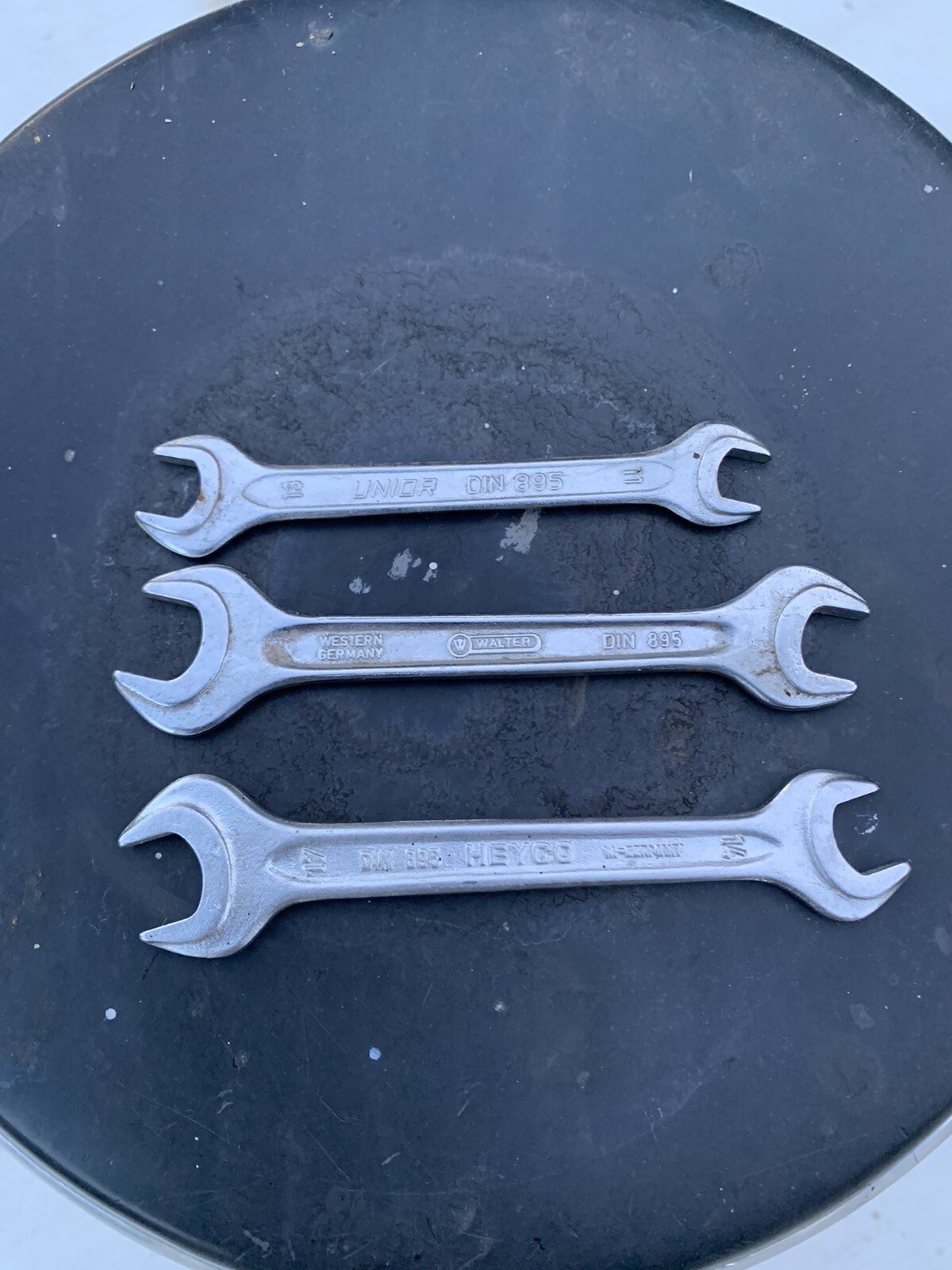Mercedes Benz Used Open End Wrenches Size (2)-14/17 Heyco and 11/13 Unior #895