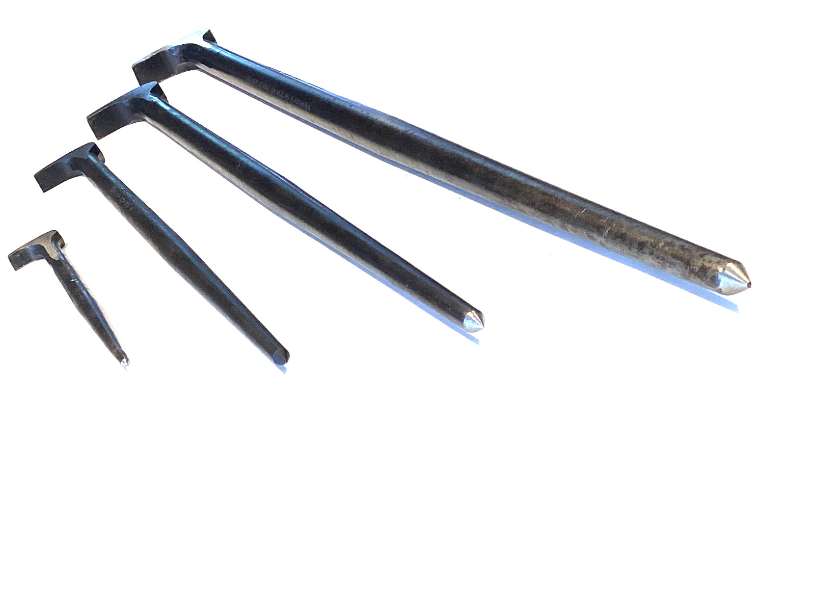 Snap On Tools 4 Piece Rolling Head Pry Bar Set With Tray 6” To 20” PBS704 NICE