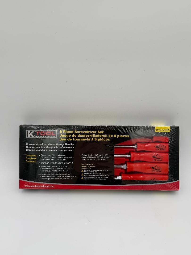 K Tool International KTI19700 Screwdriver Set 8 Piece