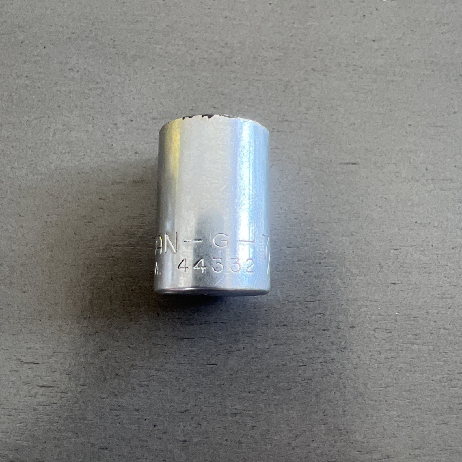 Craftsman -G- 7/16″ 12 Point Shallow Chrome Socket 3/8″ Drive 44332 USA