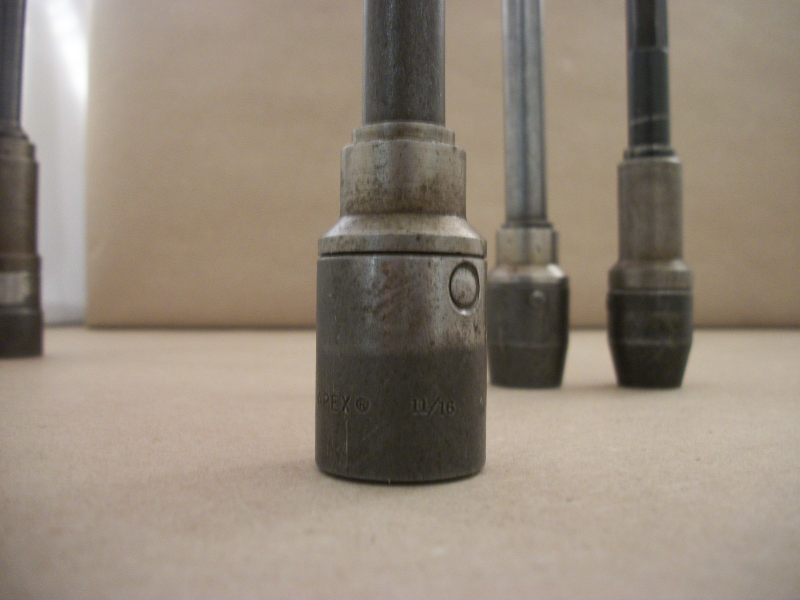 Lot of 4 Apex Hex End Power Drive Swivel Socket Extensions + One Other