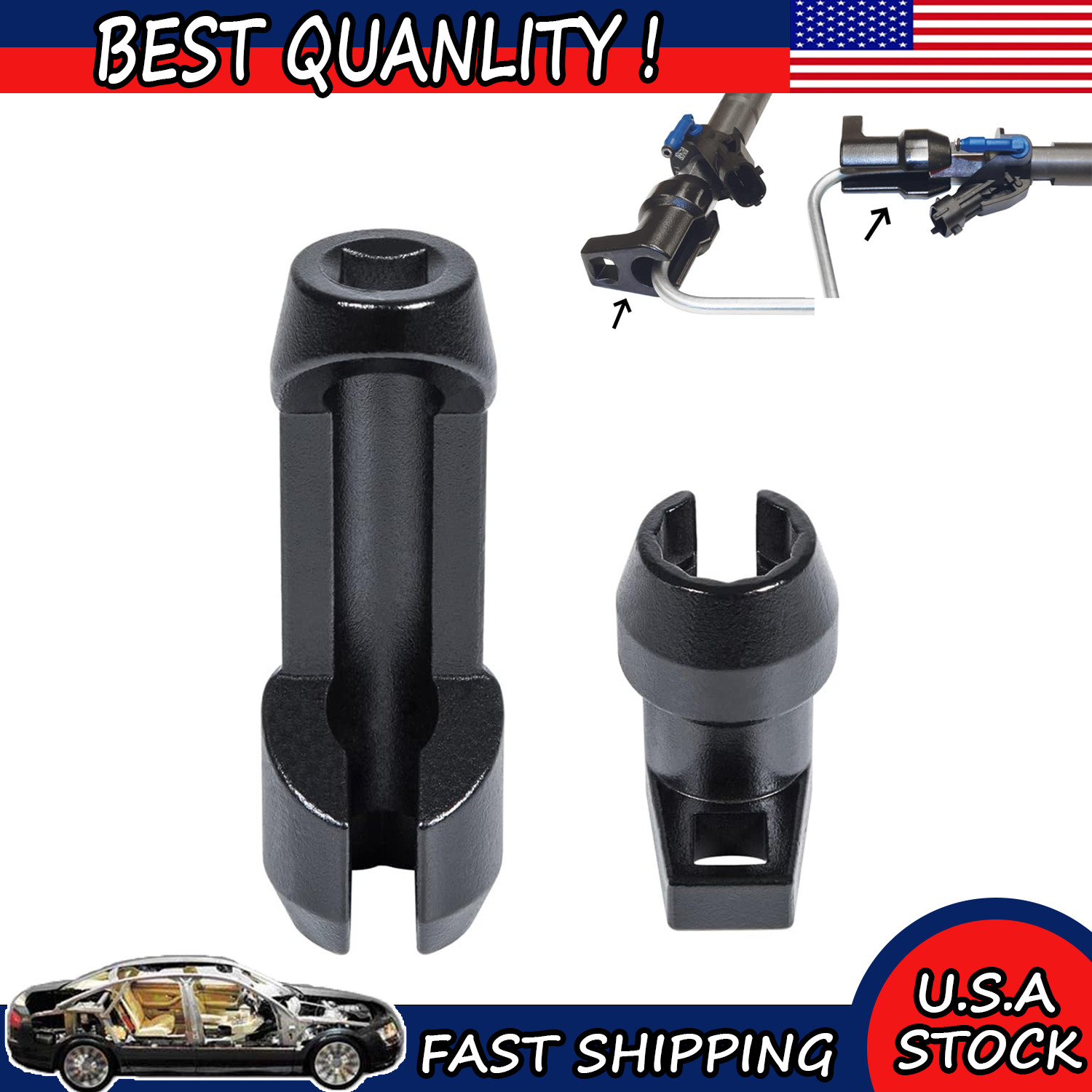 Fuel Injector Line Removal Tool 17MM Socket for Ford Power Stroke 6.7L Diesel