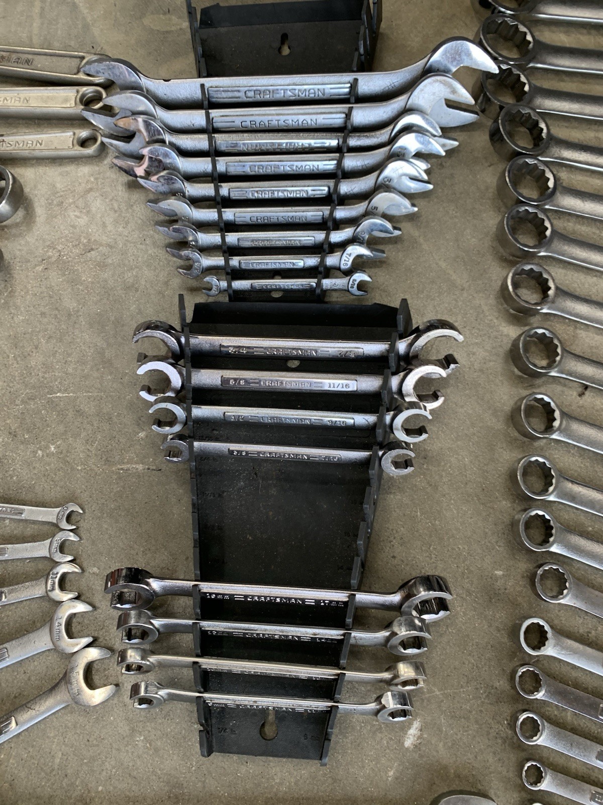 100% USA Craftsman Massive Tool Lot 13 COMPLETE WRENCH SETS SAE & Metric 196Pc