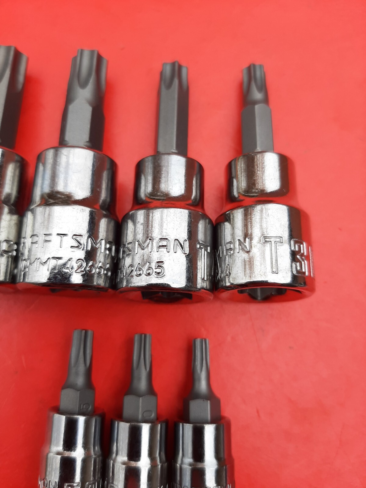NEW CRAFTSMAN TOOLS 7 Piece 1/4 & 3/8″ Drive Torx Star Bit Driver Socket Set