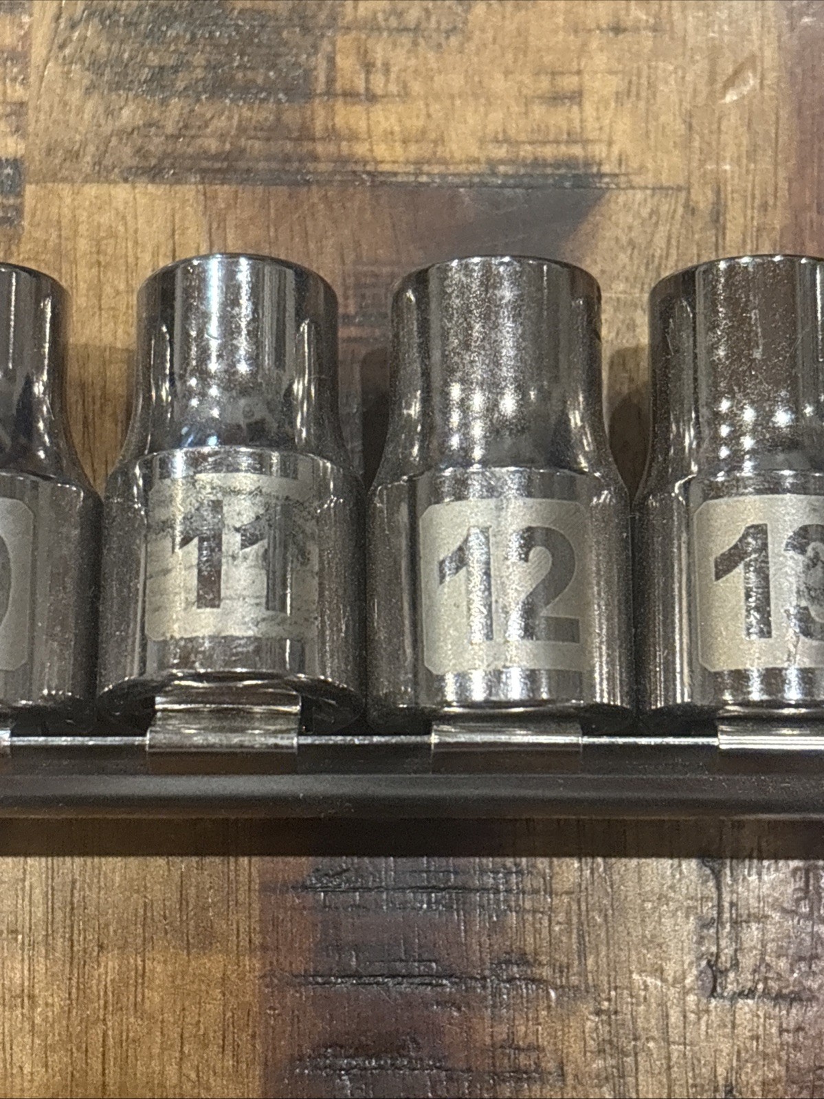 Craftsman 1/2” Drive Laser Shallow Socket Set 9mm – 19mm 6pt 11pc USA NOS METRIC