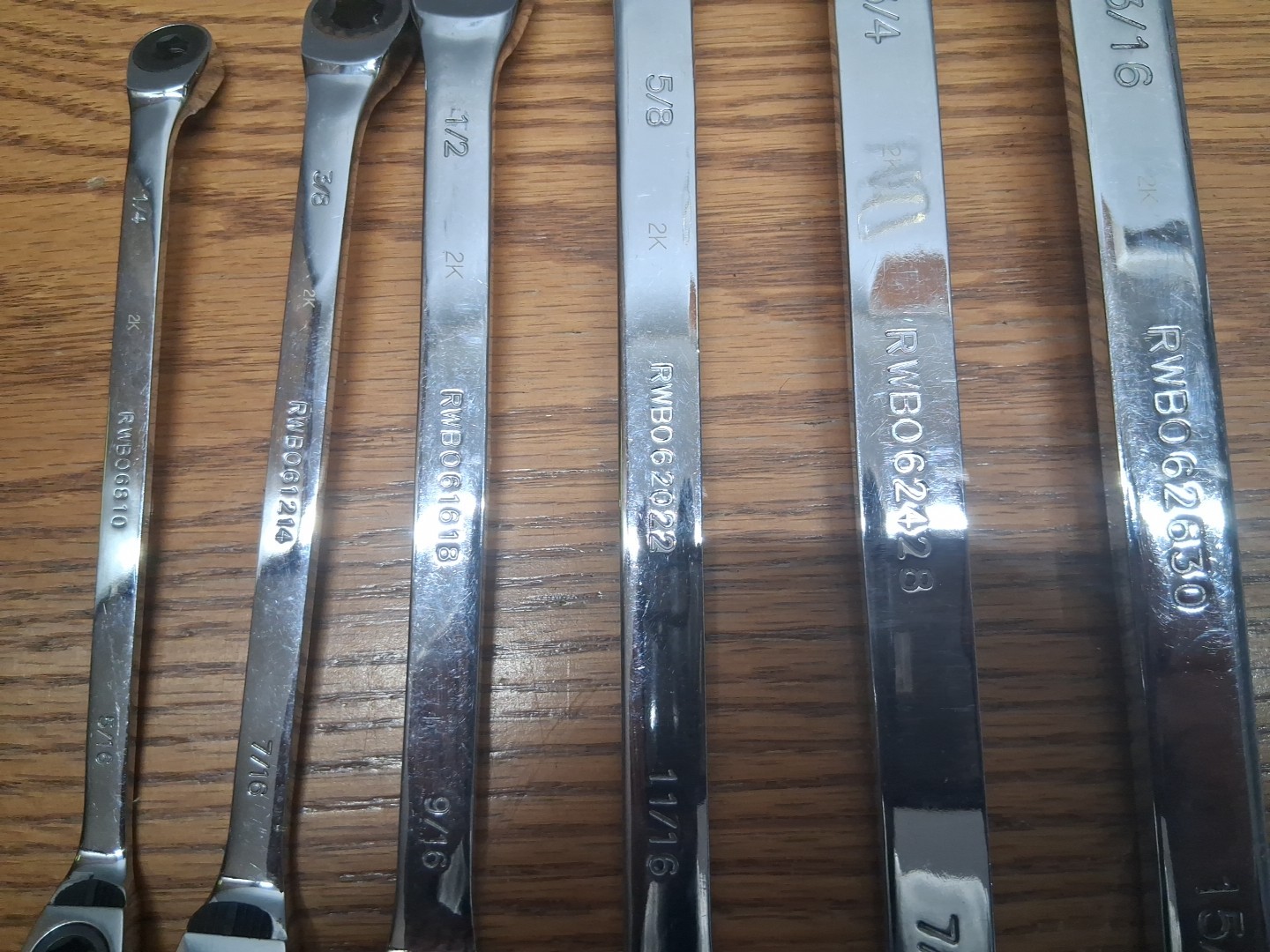 Set Of 6 Mac Reversible Offset Racheting Wrenches 1/4″-15/16″