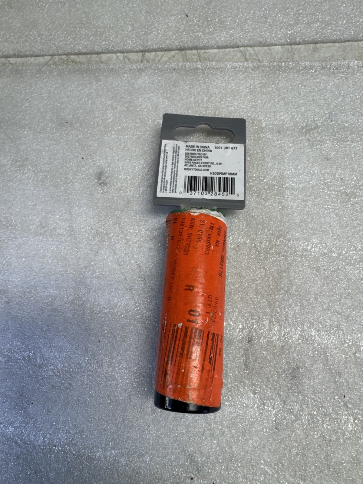 Husky 18mm Deep Impact Socket – 1/2” Drive – 6-Point – Lifetime Warranty