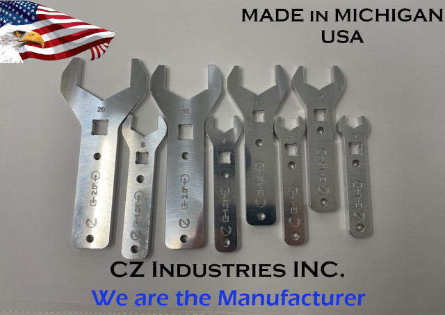 AN Aluminum Wrench Set from CZ , AN3/AN4/AN6/AN8/AN10/AN12/AN16/AN20