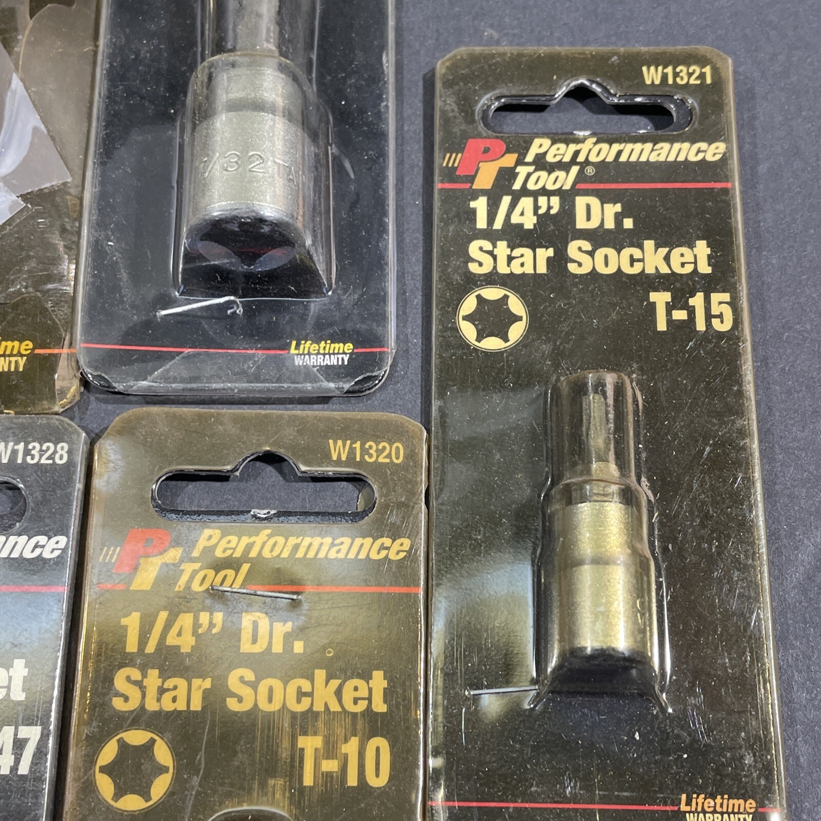 8- Performance Tools Brake Specially Tools, Caliper Sockets, Recessed Star, T50+