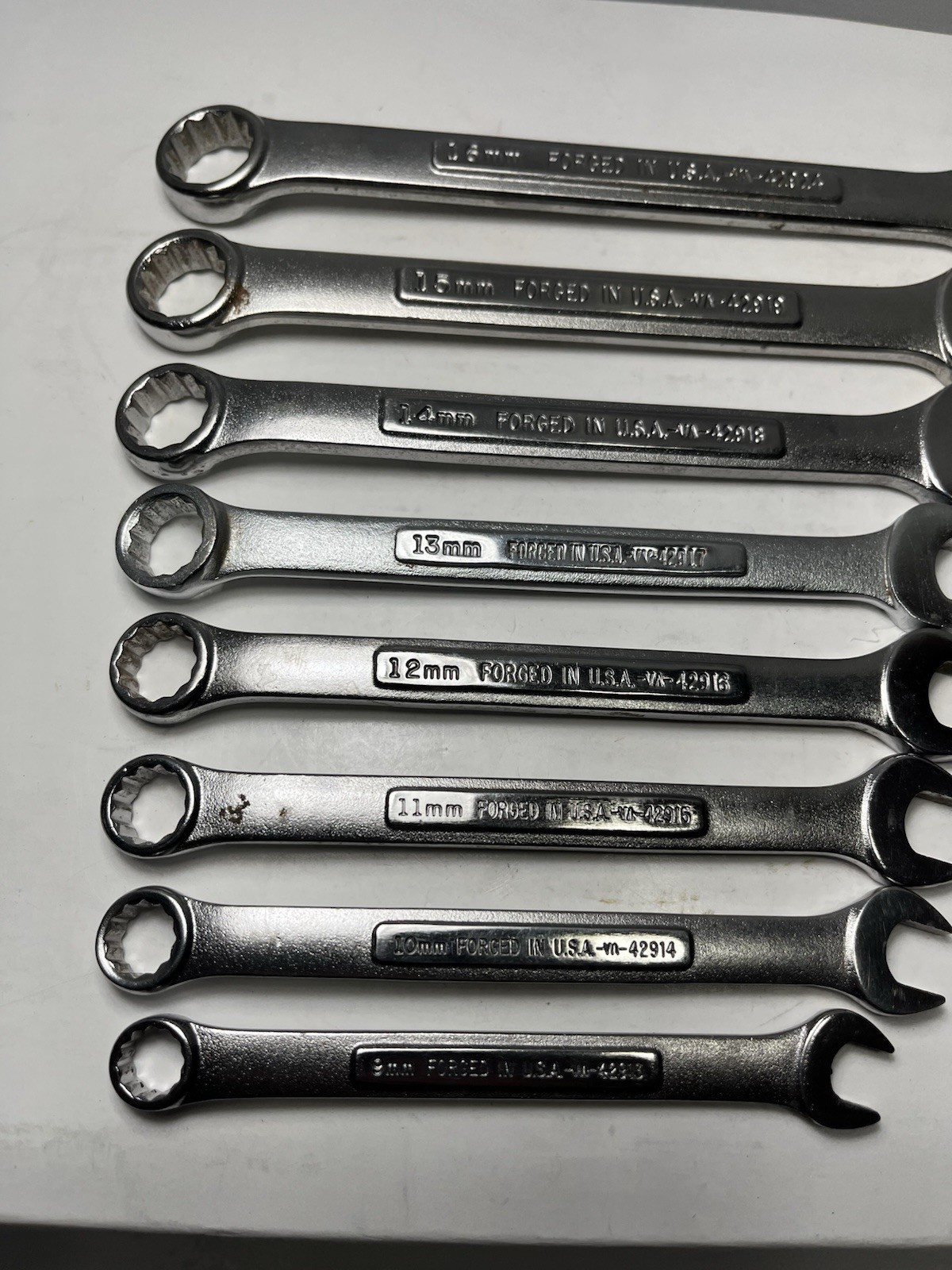 Craftsman 8 Piece 12 Point Combinaition Metric Box End Wrench Set