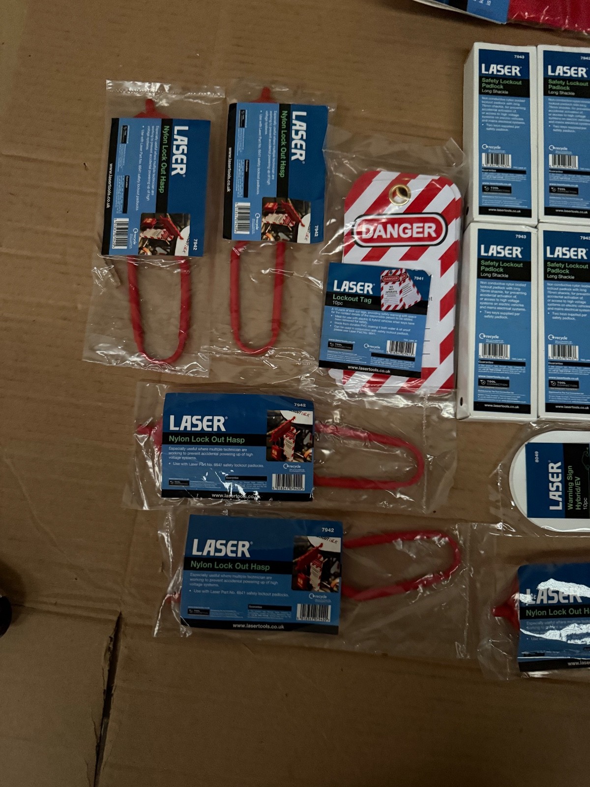 Laser 8155 Master Lockout Tagout Kit Wall Mount Safety Padlock Station VAT inc