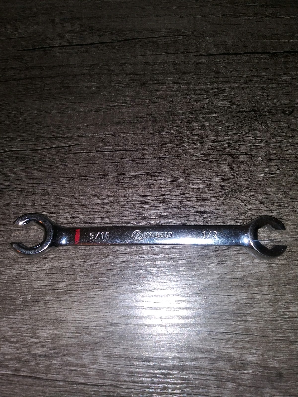 Kobalt 5/16-in x 1/2-in 6-point Standard (SAE) Flare Nut Open End Wrench