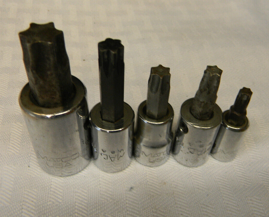 MAC & MATCO 5PC COMBINATION DRIVE TORX SOCKET SET T27, T40, T45, T50, T60