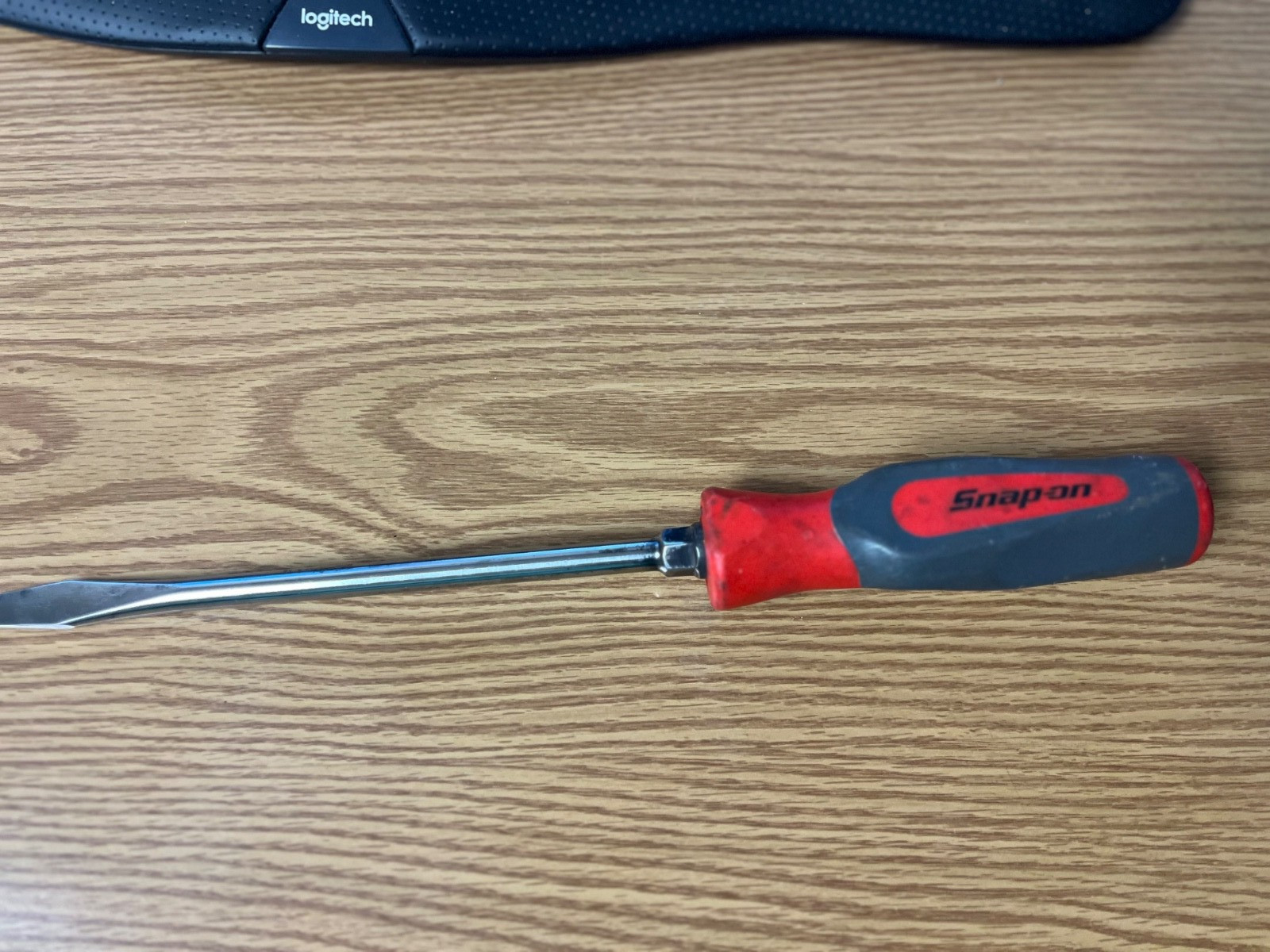 SNAP ON GSHD8 3/8 FLAT BLADE SCREWDRIVER 13.5″ LONG RED/GRAY HANDLE – LOT#6