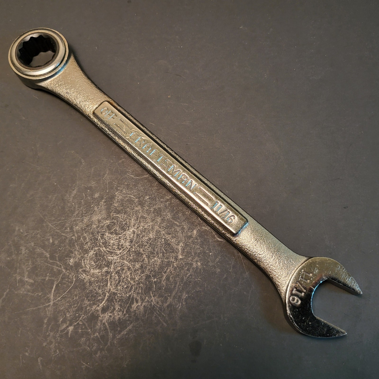 Craftsman ratcheting combination wrench 11/16” made in USA vintage 42647