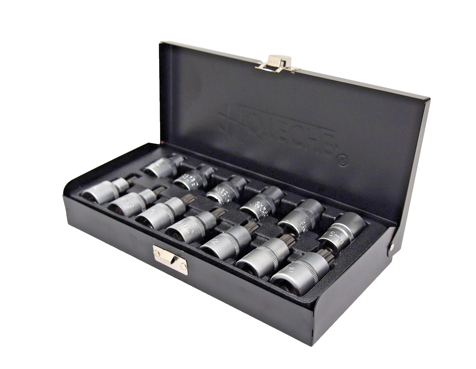 HOTECHE 13PC 1/2″ Drive Triple Square Spline Socket Set 8-16mm Female & Male