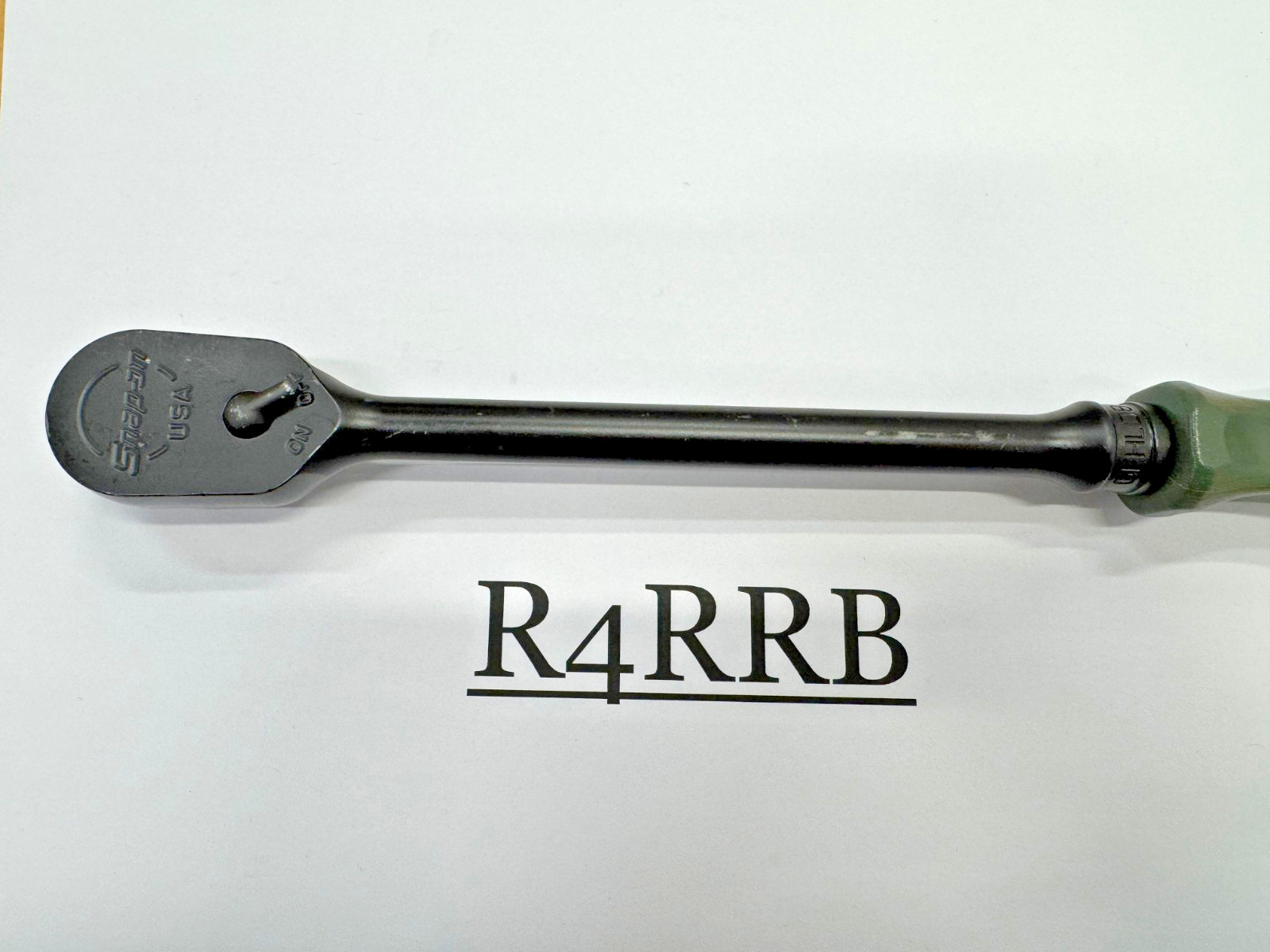 Snap-on Tools NEW COMBAT GREEN 3/8″ Drive Hard Grip Black Long Ratchet GFHLD80CG