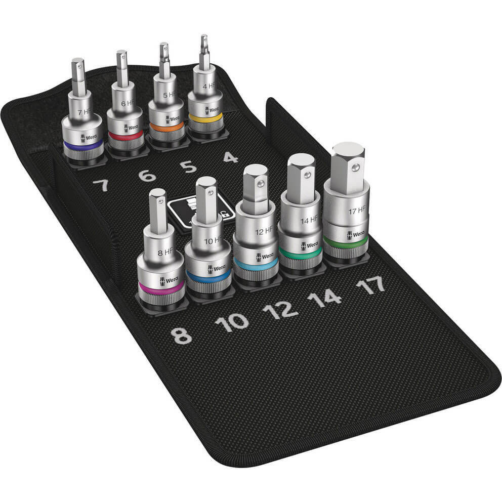 Wera Zyklop 8740 C HF 10 Piece 1/2″ Drive Hex Bit Socket Set