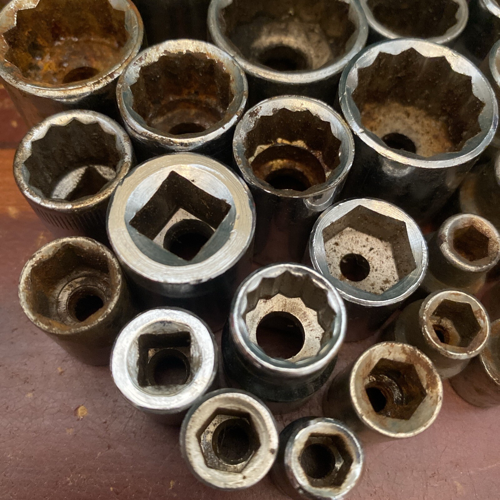 Big Socket Lot Of 64 Assorted Sizes & Brands Metric & SAE Japan Taiwan USA Tools