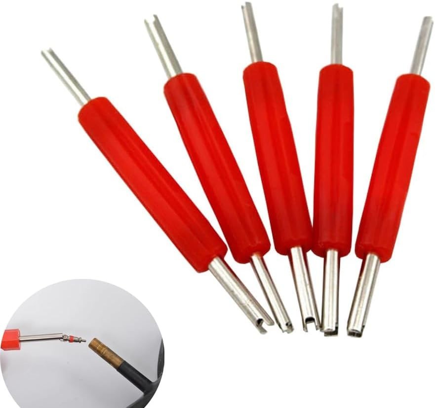 5 Pack Valve Core Remover 2in1 Dual Head Drive Tire Valve Stem Core Removal T…