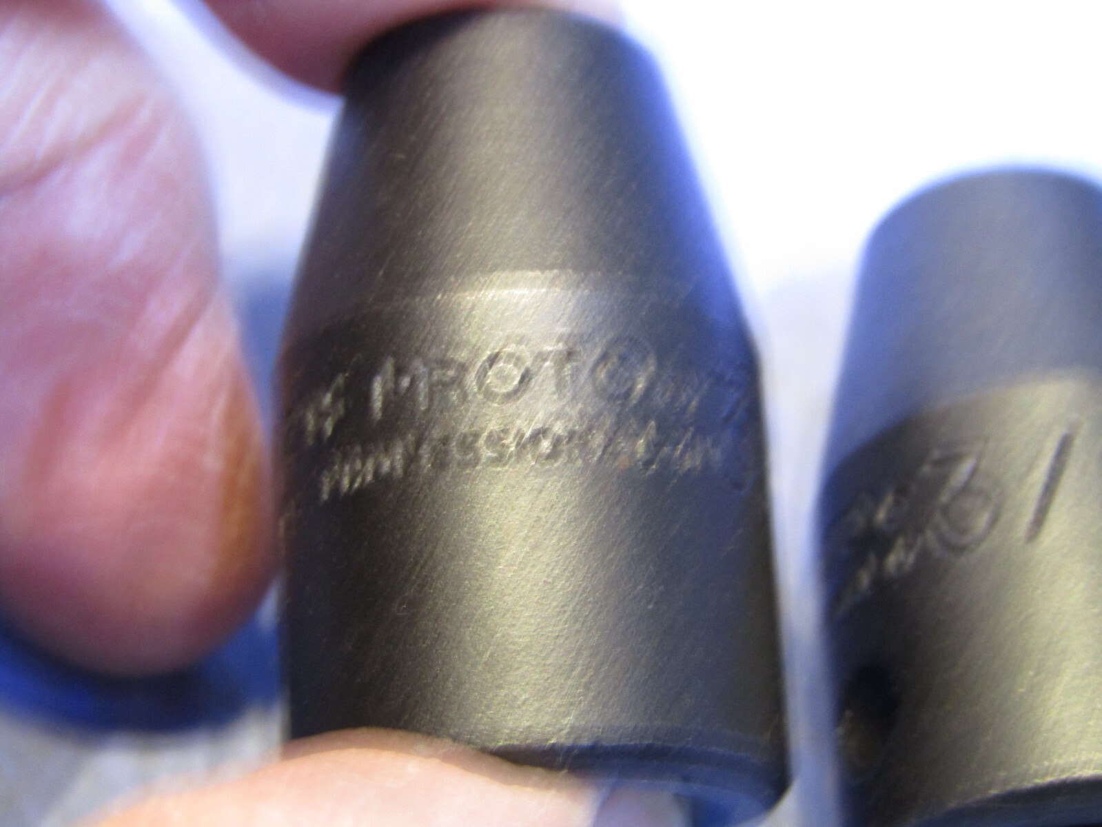 2 – Proto J7412H 3/8 Inch Shallow Impact Socket Drive 6 Point Steel Black Oxide.