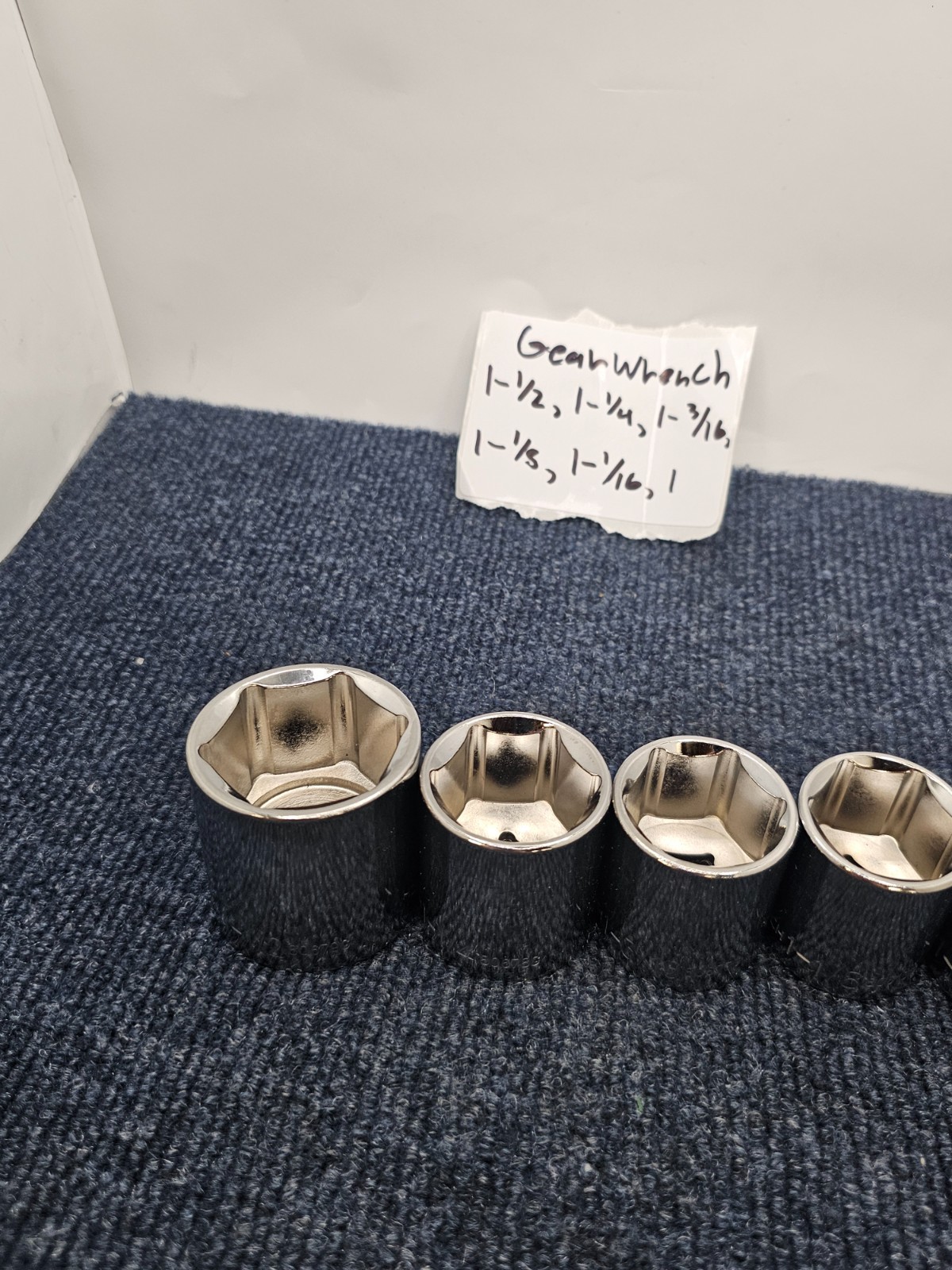 (6-PIECE) GearWrench 1/2 Drive, 12-Point Standard SAE Sockets Sizes 1″ to 1-1/2″