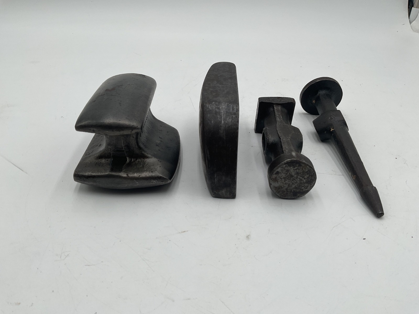 Vintage Auto Body Dolly Herbrand, Fairmount Fender Repair Hand Anvil 4 Piece