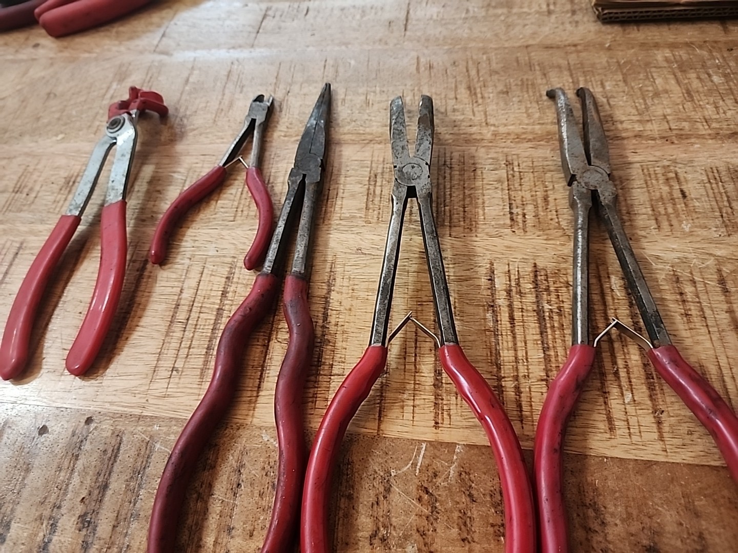 4pc MAC TOOL Cutter, Long Needle Nose Pliers hose grip Set w/ Bonus plug wire