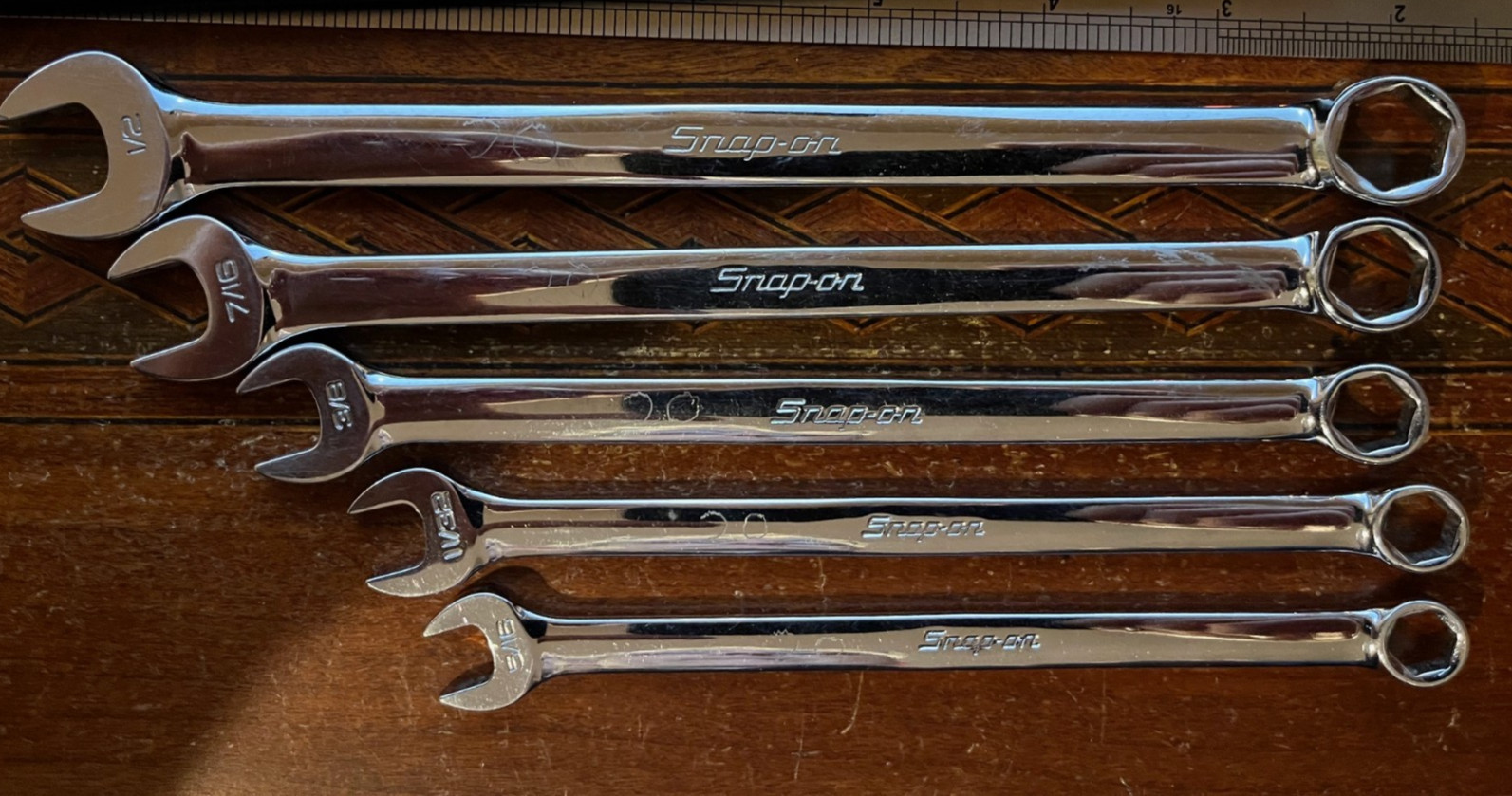 Vintage Snap-on OSH709A 6 Point Combination Wrench Set 9-Piece 5/16″-3/4″