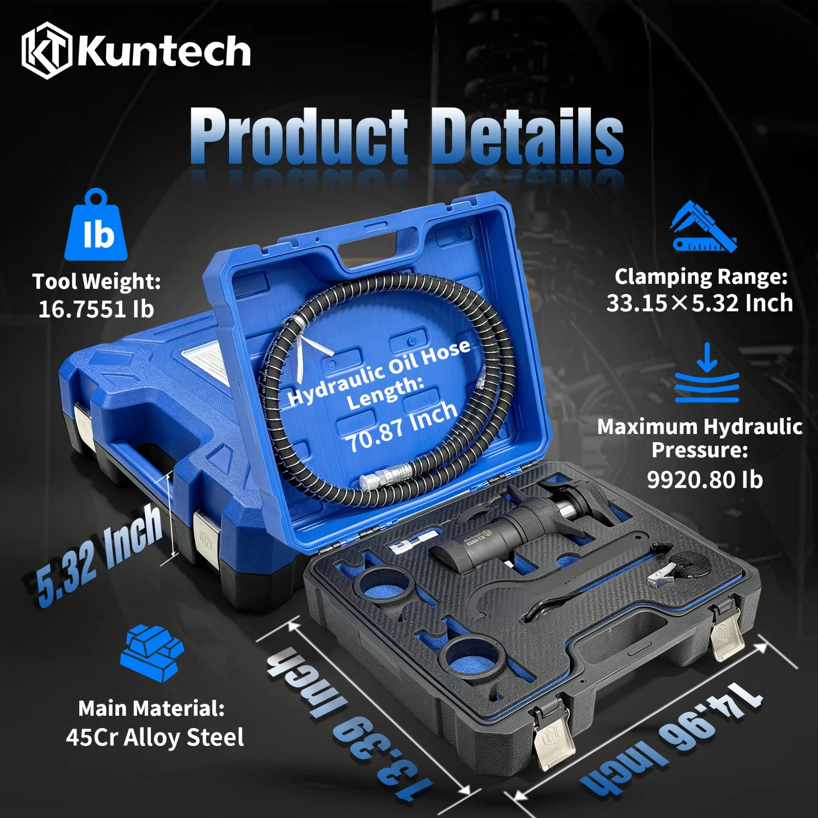 Kuntech Pneumatic Hydraulic Ball Head Removal Tool 19/28 26/32 30/36mm Universal