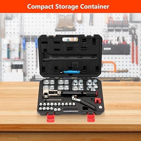 33 PCS 45° Hydraulic Flaring Tool Kit Double Flaring Tool for 3/16″-1/2″ Repair