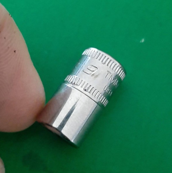2007 Snap-on Tools USA 1/4″ Drive 9mm 6pt Point Shallow Chrome Socket TMM9