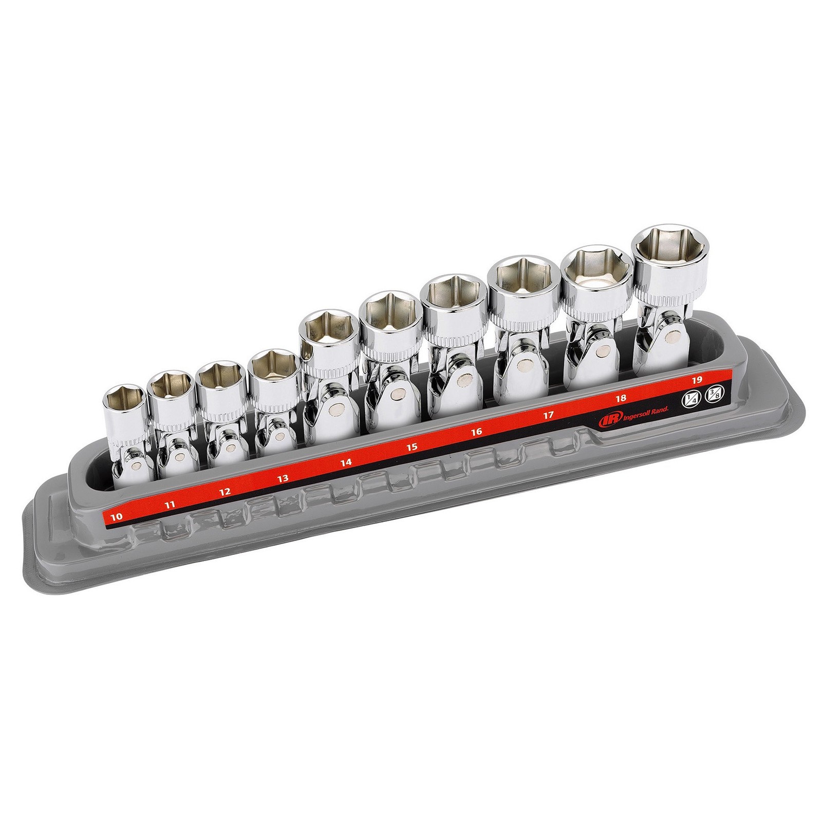 Ingersoll Rand 10 Piece 6 Point Metric Universal Joint Socket Set – 752035X