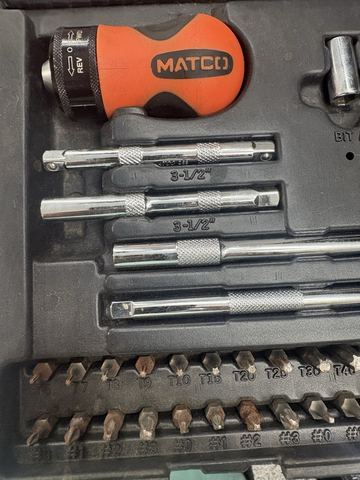 Matco Ratching Bit Driver Set Srs045