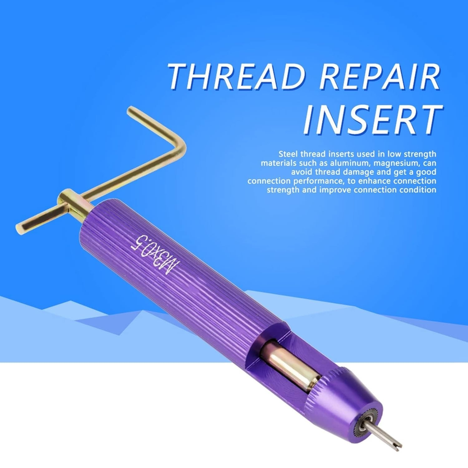 50pcs Thread Repair Installation Kit Stainless Steel Helicoil Type Set M3 x 2D