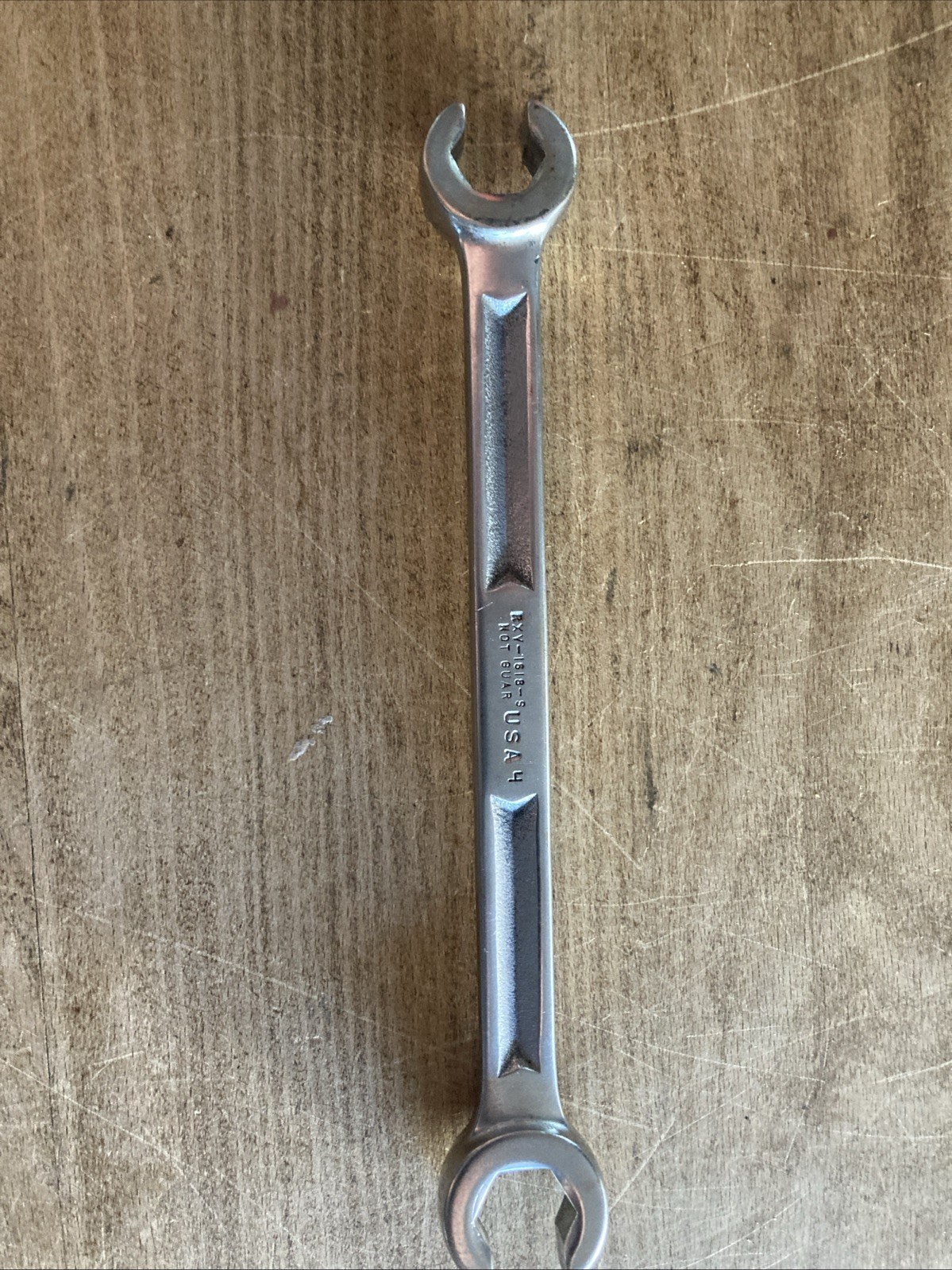 Vintage Snap-On USA SAE 1/2″ x 9/16″ Dual Head Flare Nut Line Wrench RXV-1618-S