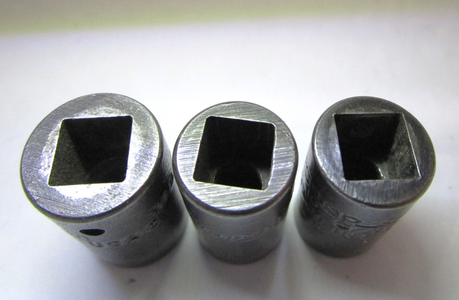 Snap-on USA 1/4″ Drive 3/8″ PM12 & (2) 5/16″ PM10 6pt Shallow Sockets Vintage