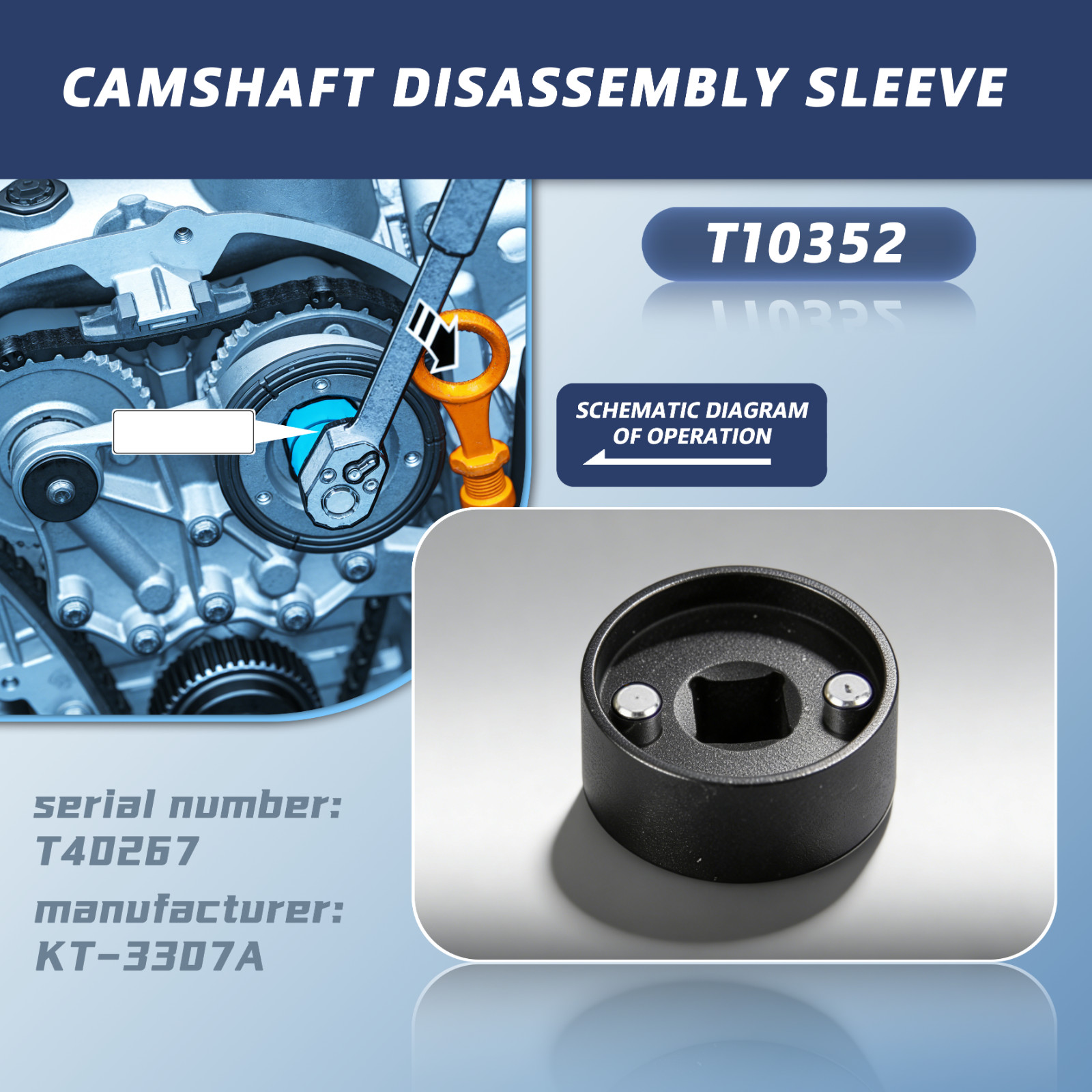8Pcs Engines Camshaft Adjusting Socket Set for VW Audi EA888 1.8 2.0 TFSi