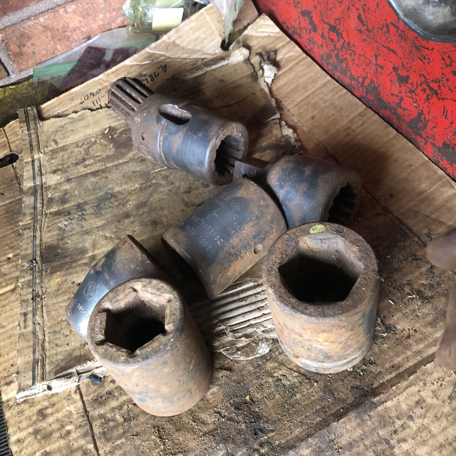 (6 Pcs) HEX SOCKET CHICAGO PNEUMATIC APEX (rough Shape Will Need Attention)