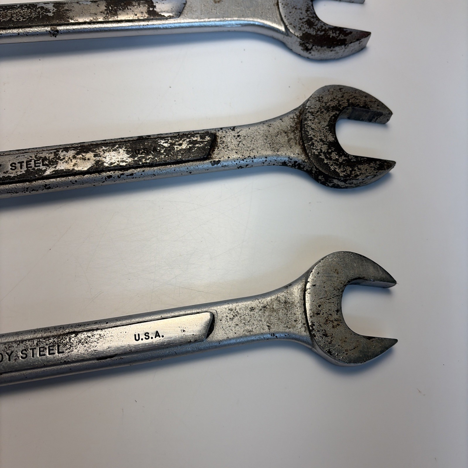 Vintage Husky USA Combination Wrench Set CC32 CC36 CC40 1″ – 1-1/4″