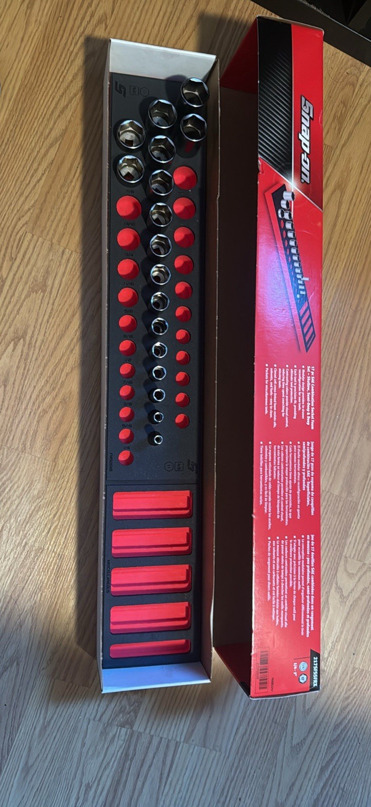 Snap On 17pc Sae Combination Socket Foam Set Shallow Deep Semi Deep