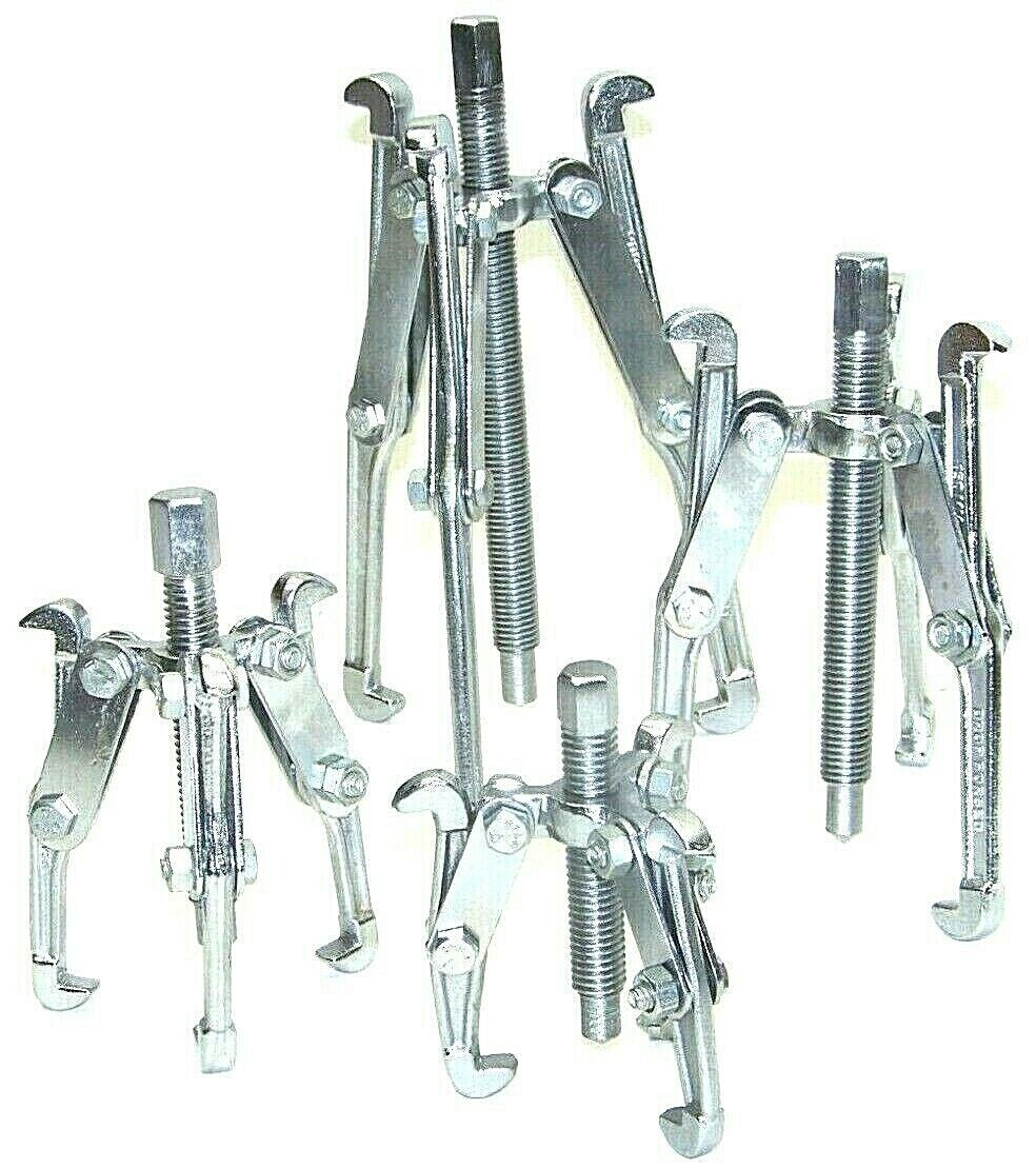 4 pcs Gear Puller 3 Jaw Set 3″ 4″ 6″ 8″ Gear Pulley Bearing Puller Auto Mechanic