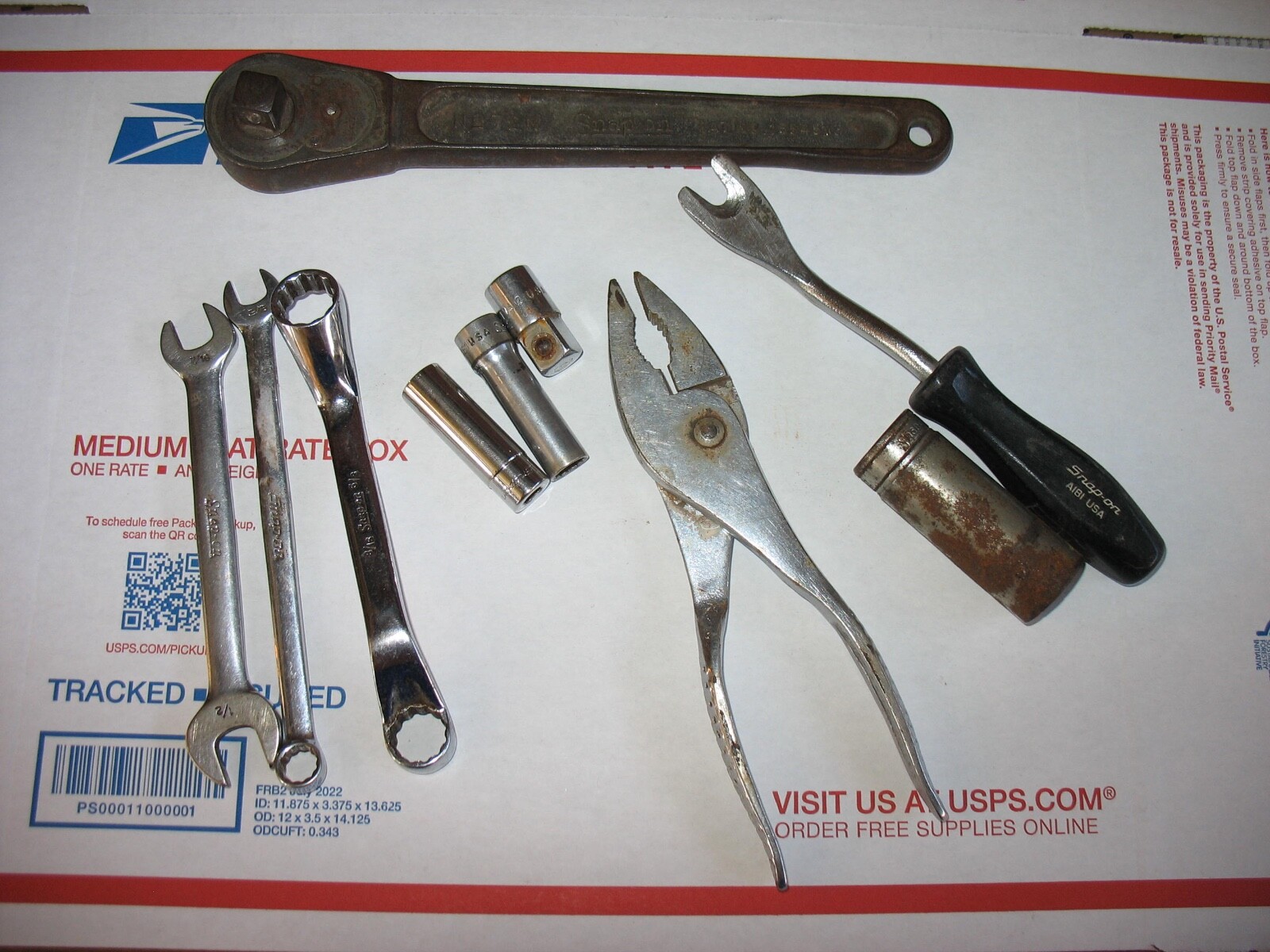 SNAP-ON LOT: 15-PCS. LOT OF TOOLS, USED, VALUE:$1,000.00+